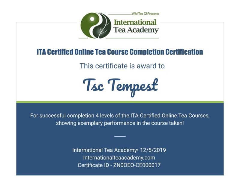 ITA Certified Online Tea Course